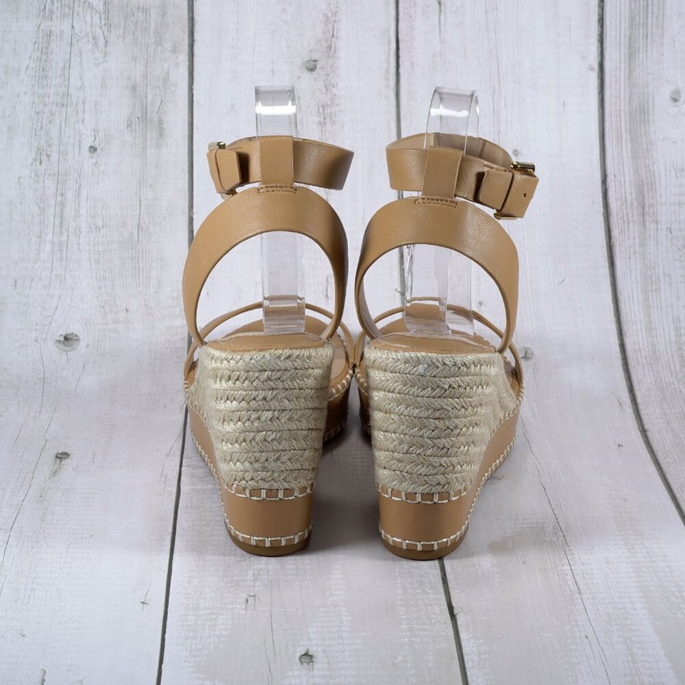 Lauren Ralph Lauren Womens Hilarie Leather Wedge Slingback Sandals Size 10 - Picture 5 of 8